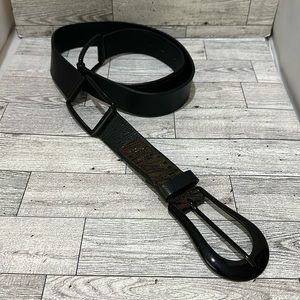 Chicos brown leather fashion belt size medium